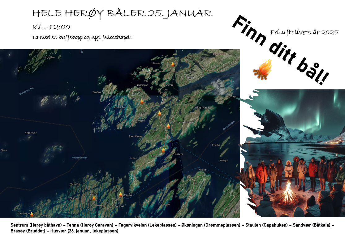 Plakat - Hele Herøy båler