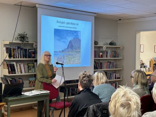 Foredrag på biblioteket om Åkvikgodset_Dagrunn