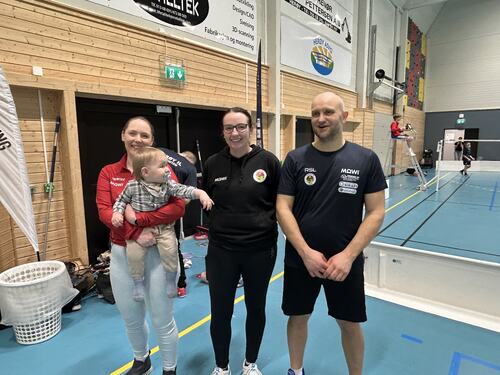 Herøy Cup i badminton 2025_Barbro, Marlen og Eivind