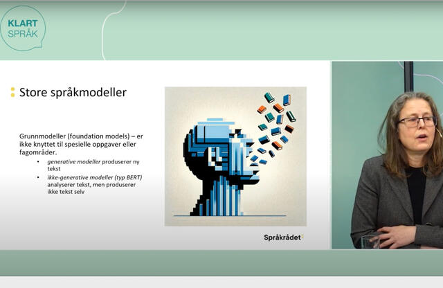 Kristine Eide forklarer hva en språkmodell er.