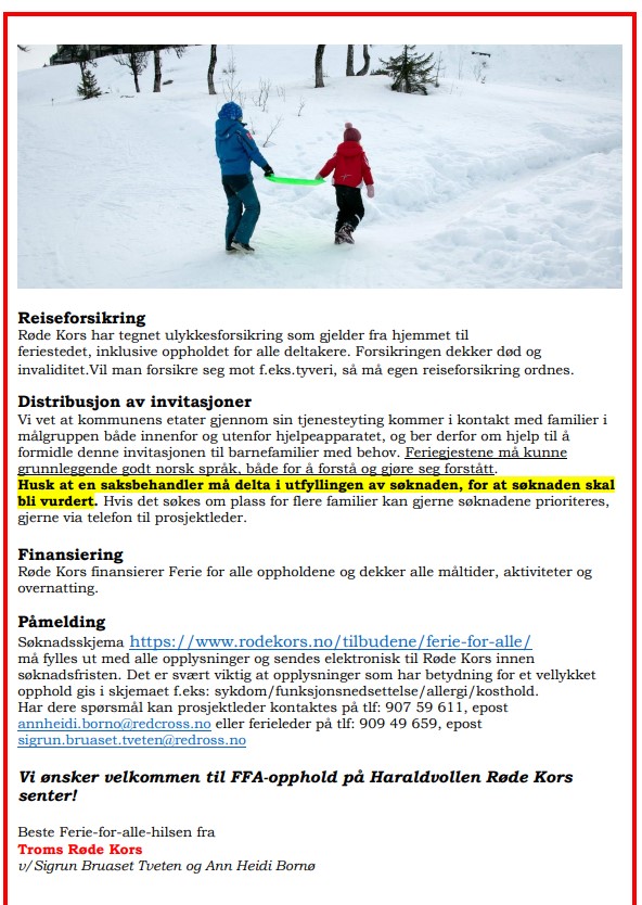 Informasjons plakat om ferie for alle 2025