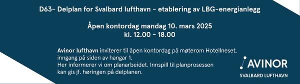 annonse informasjon Svalbard lufthavn