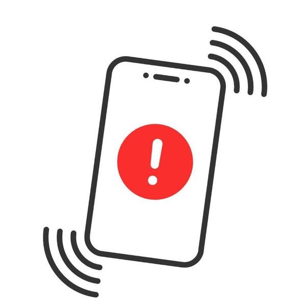Telefon som vibrerer av varsel