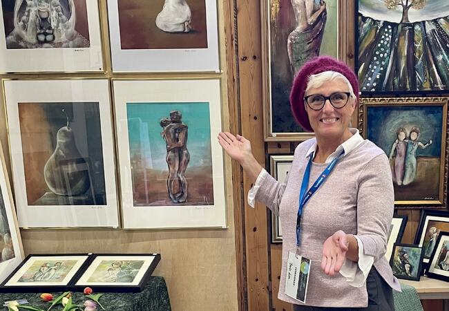 Kunstkafe med Bente Lien på Tennas Vel