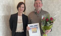 Styreleder Toril Valla og Skule Langø fra Coop Prix Herøy