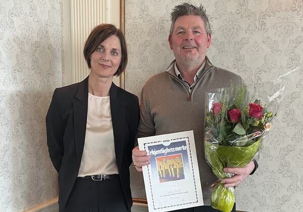 Styreleder Toril Valla og Skule Langø fra Coop Prix Herøy