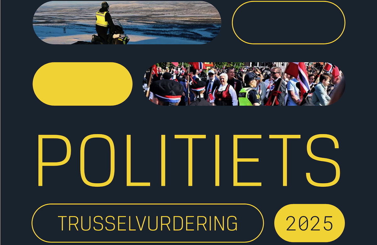 Fra forsiden av rapporten om politiets trusselvurdeing