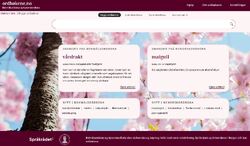 Skjermdump av forsida på ordbøkene.no