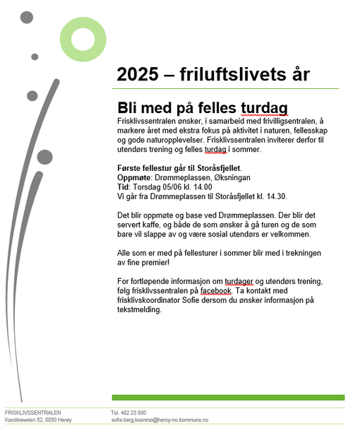 Plakat friluftslivets år tur