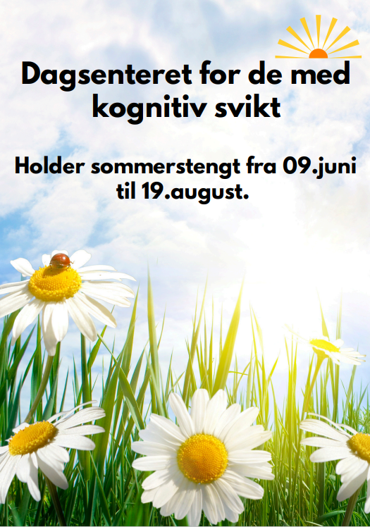 Bildet viser en plakat med blomster og blå himmel. Teksten er det samme som i artikkelen.