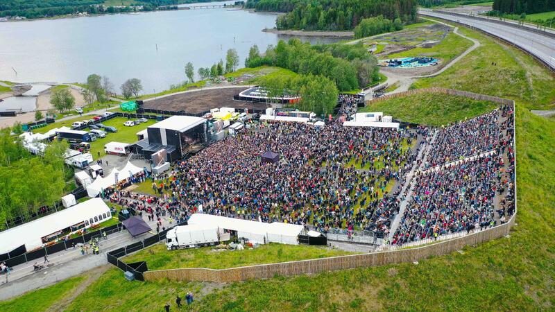 Foto av Mjøsparken Live sett fra lufta
