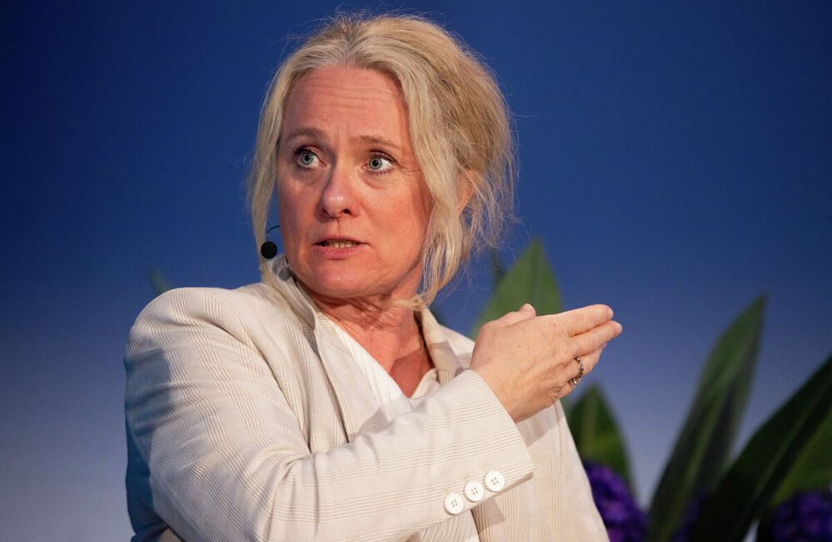 Bilde av Anniken Hauglie i panelsamtalen