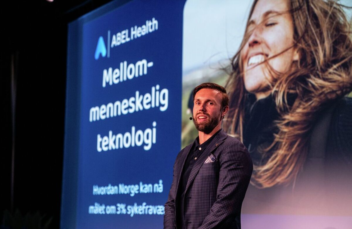 Simon Laugsand fra helseteknologiselskapet ABEL var en av de fem innovative bedriftene som presenterte seg. Foto: Inia James, Digdir