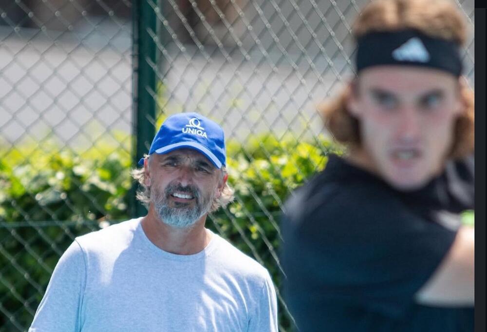 Goran Ivanisevic avec Stefanos Tsitsipas