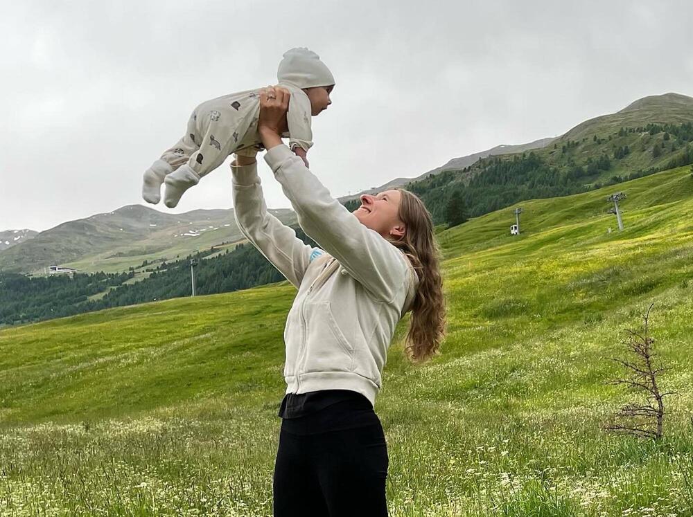 Janina Hettich avec son bébé