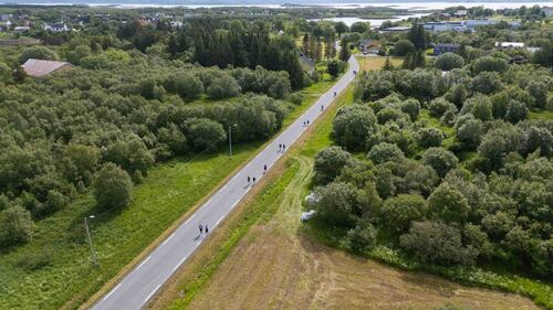 Her er dronebilde fra løpet.