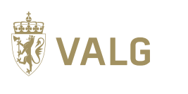 Bildet viser logoen til valget. Bakgrunnen er hvit og fargen gull.