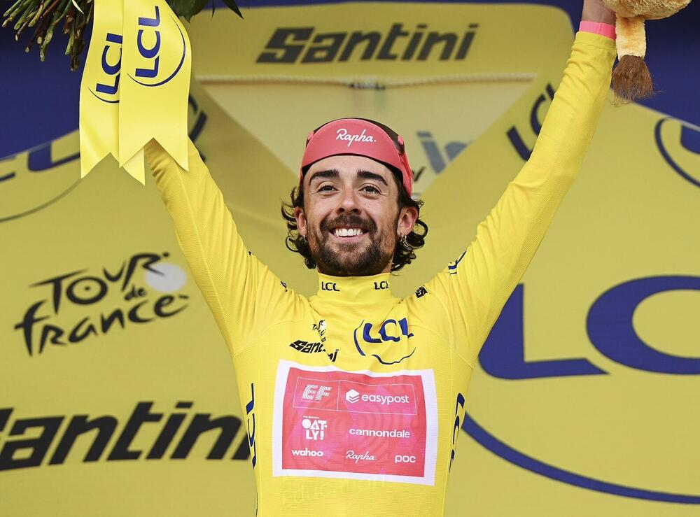 Ben Healy en jaune