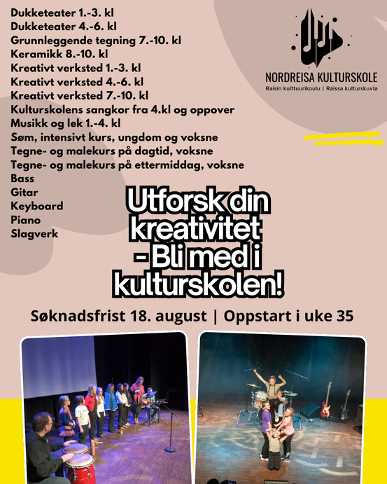 Søk plass i kulturskolen