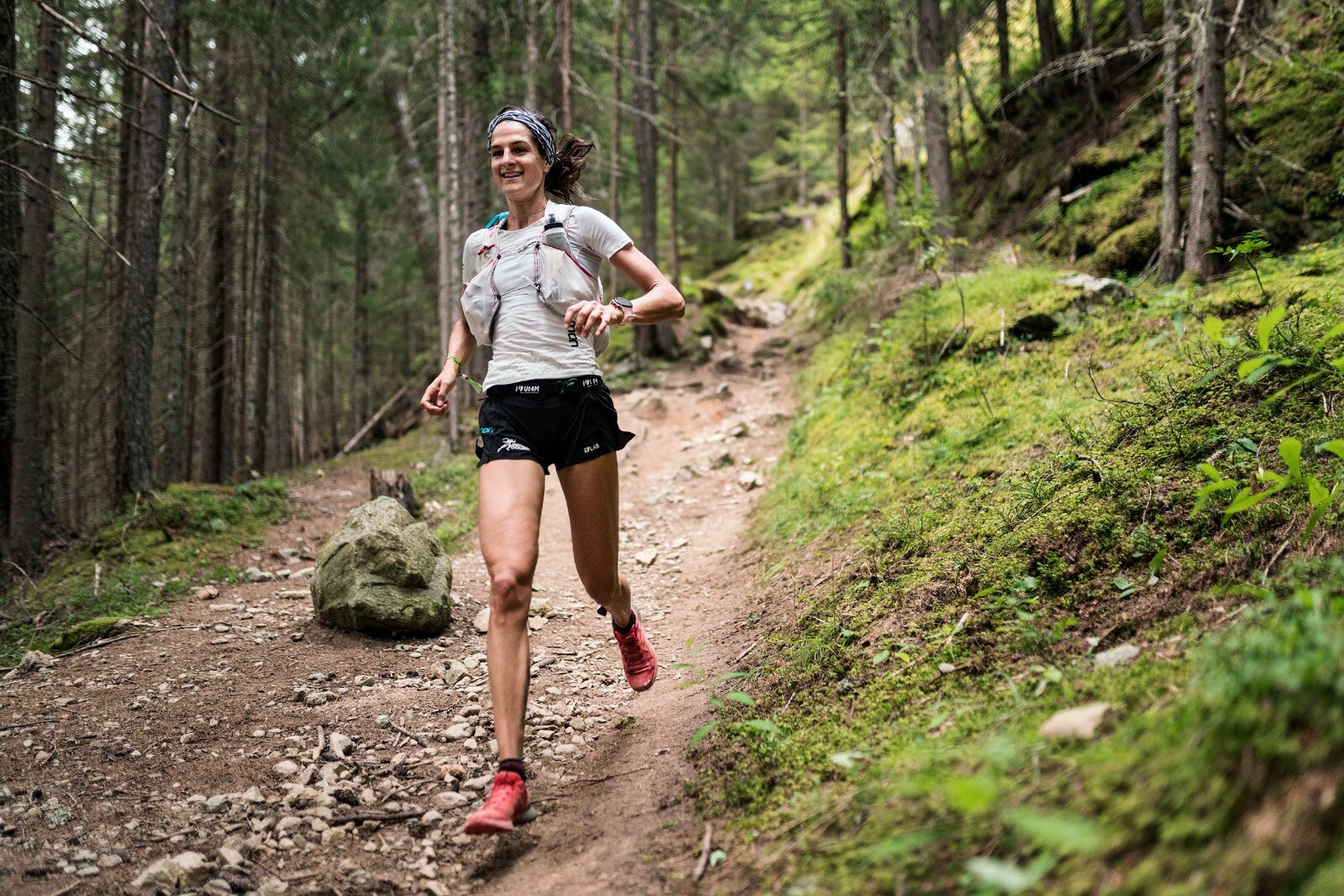 Camille Bruyas en compétition trail