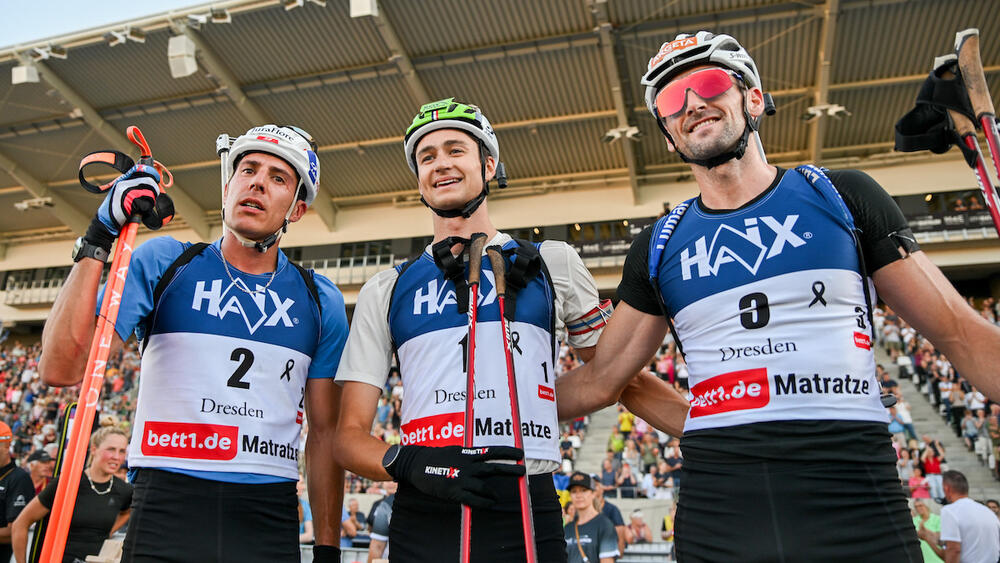 City Biathlon podium