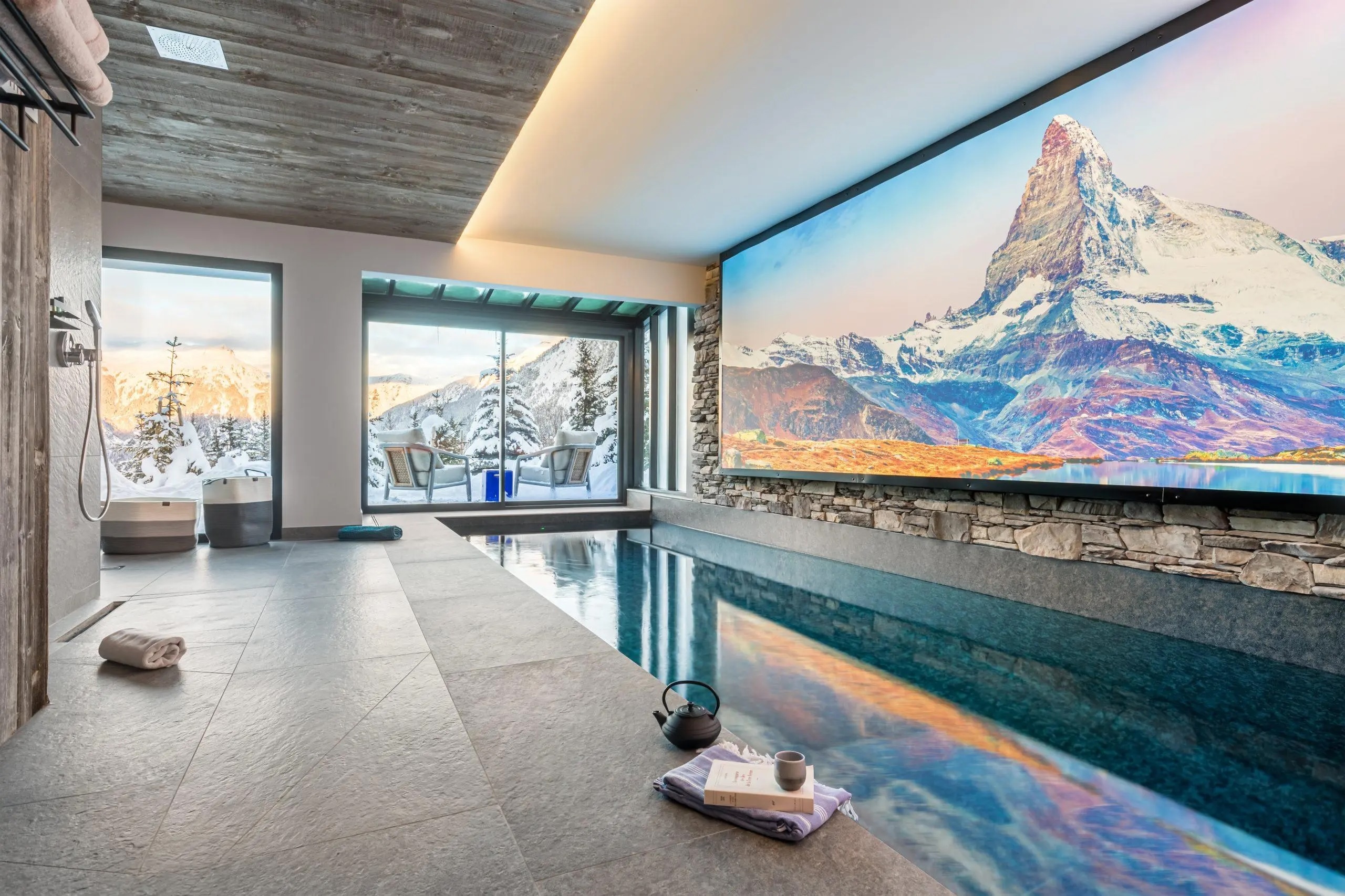 Piscine chalet Kandahar Courchevel