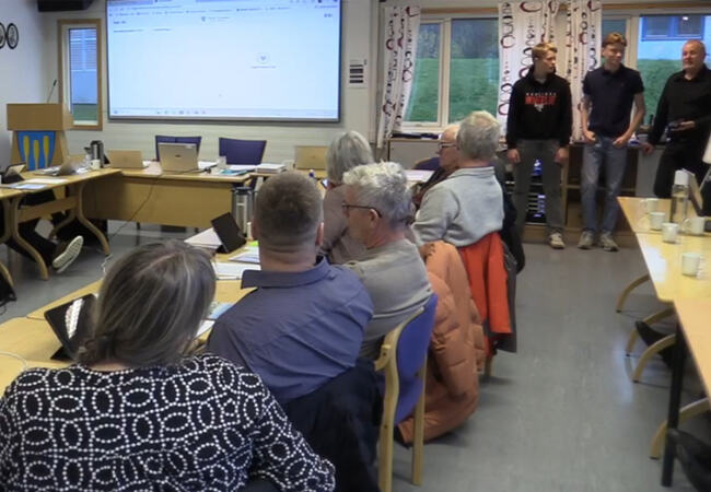 Skjermdump fra Kommune-TV.