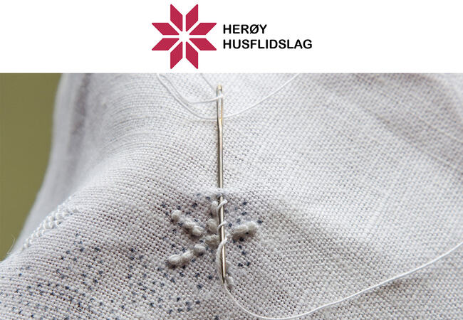 Kurs i brodering av bunadsskjorte til Nordlandsbunad