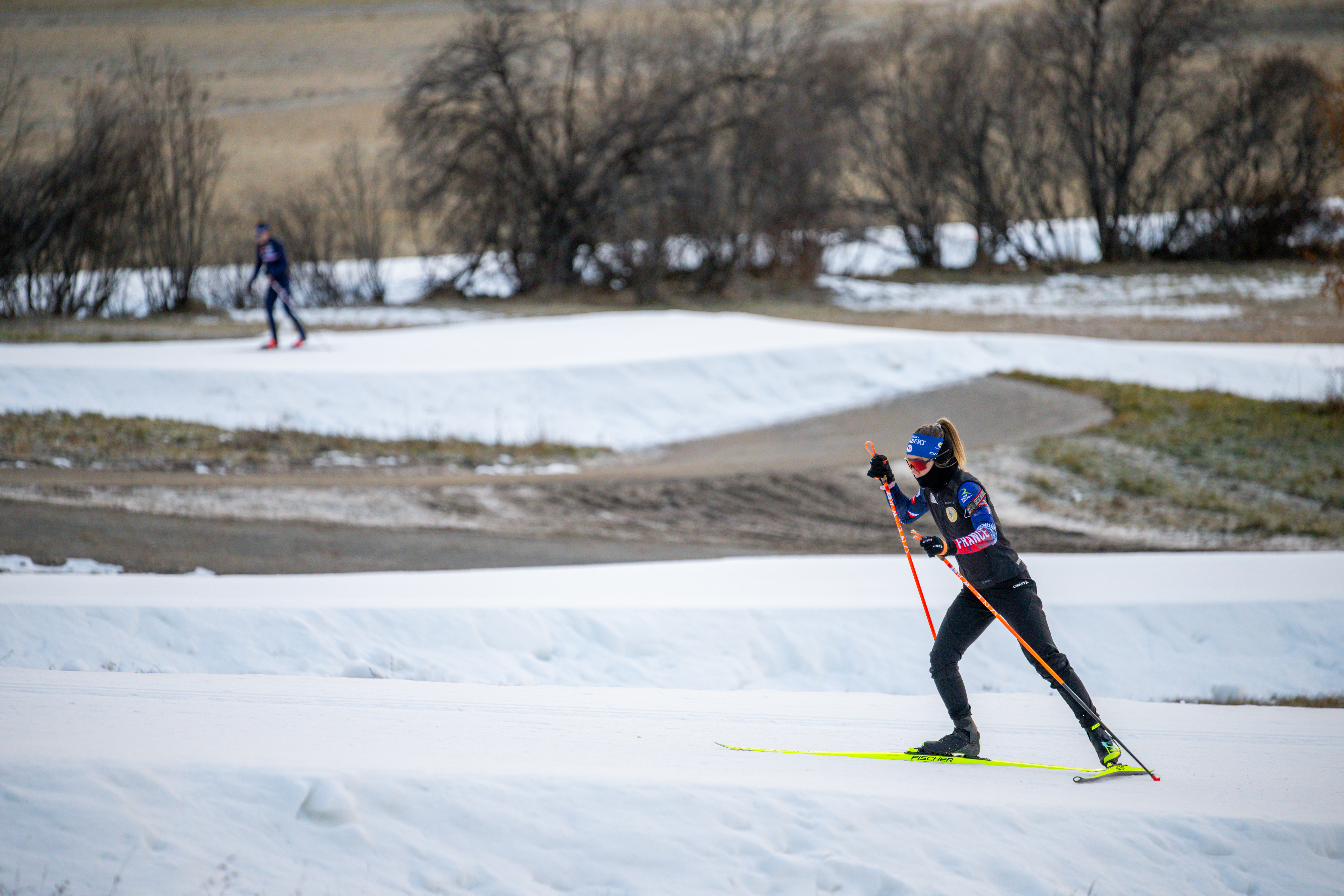 Océane Michelon à l’entraînement à Bessans