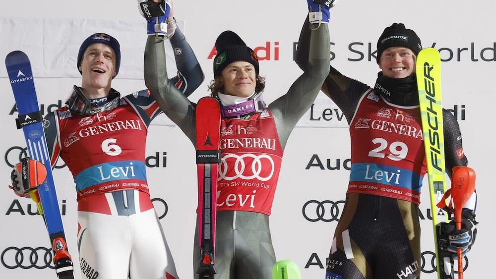Podium slalom Levi