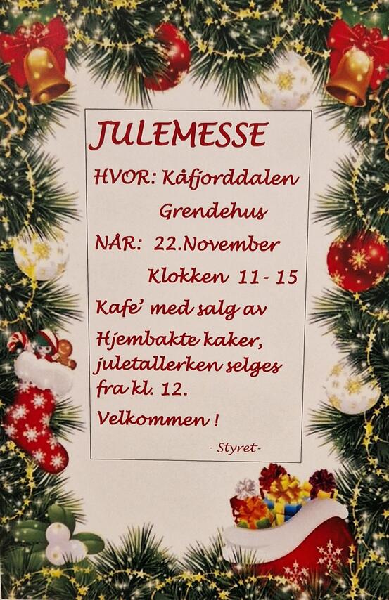 Julemesse Kåfjord Grendehus