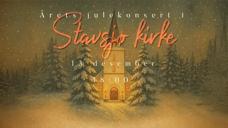 Plakat for konsert i Stavsjø kirke