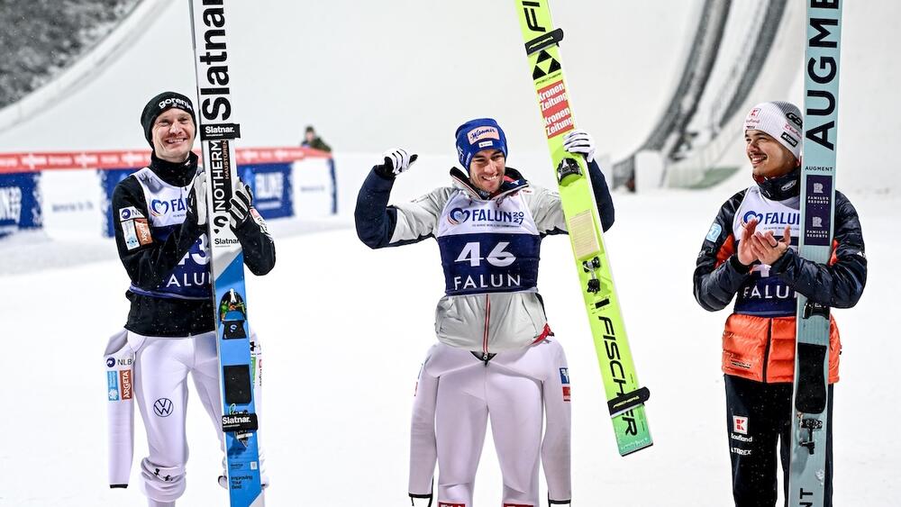 Podium saut à ski Falun