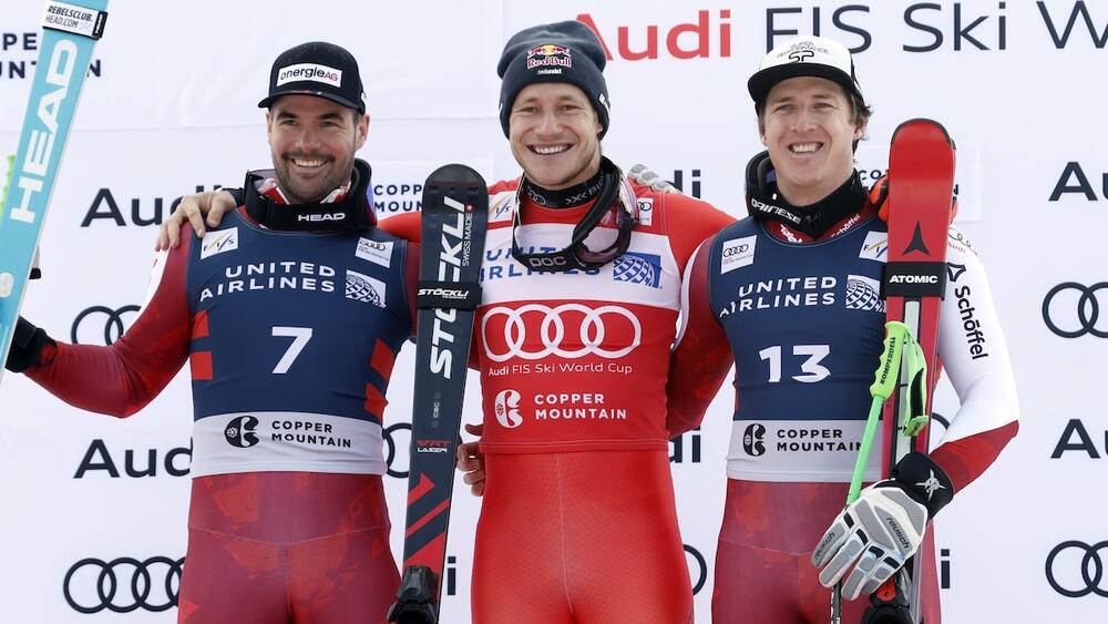 Podium super-G Copper Mountain