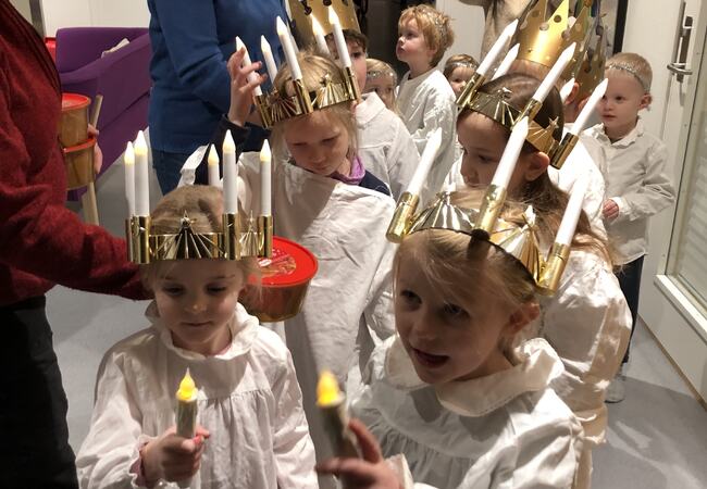 Solli barnehage gikk Lucia på HOS 10