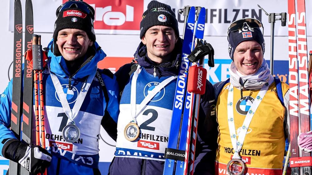Podium poursuite Hochfilzen