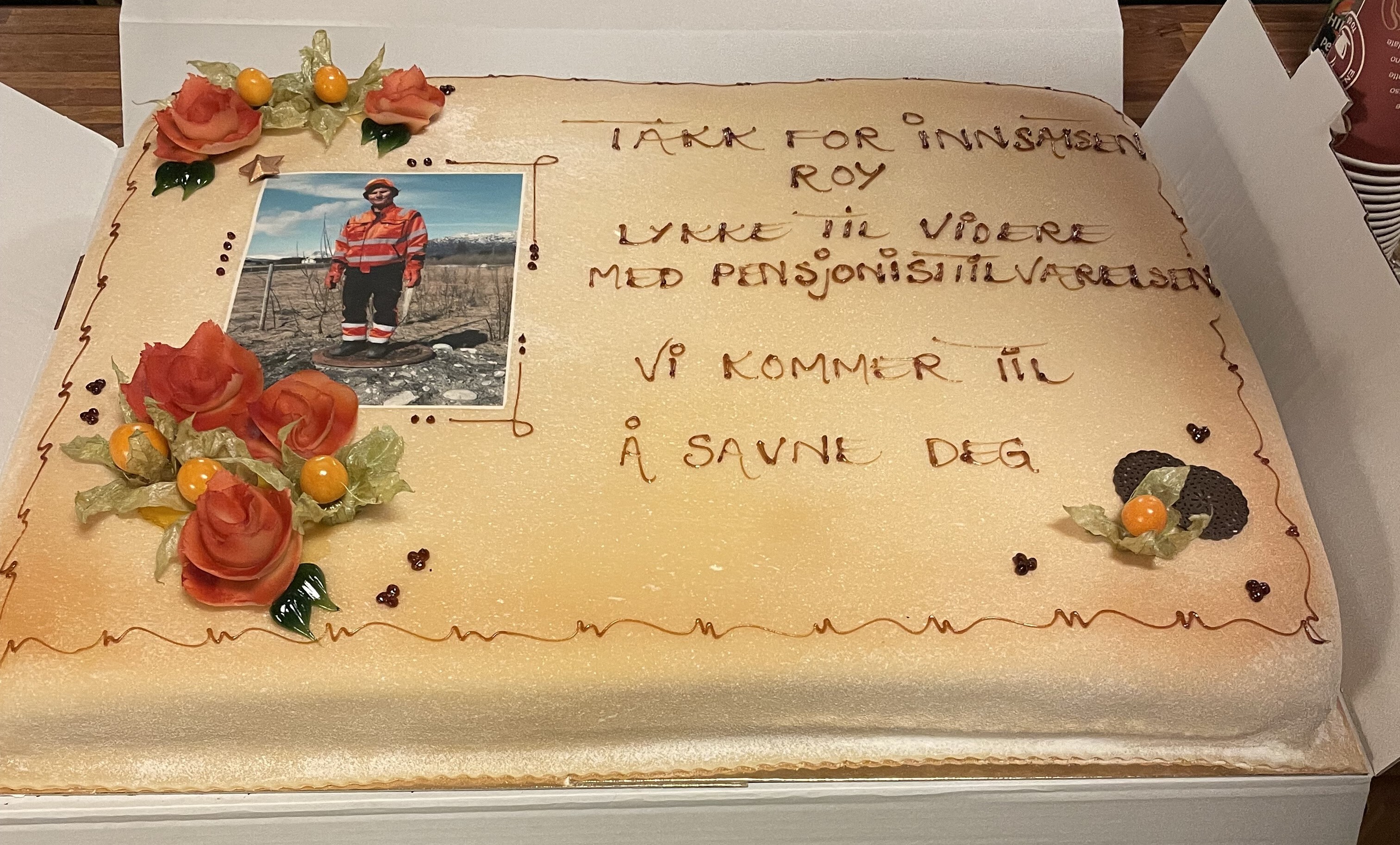 Kake   avslutning for Roy Hansen