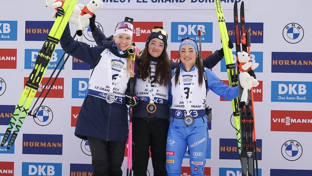 Biathlon Poursuite dames le Grand Bornand