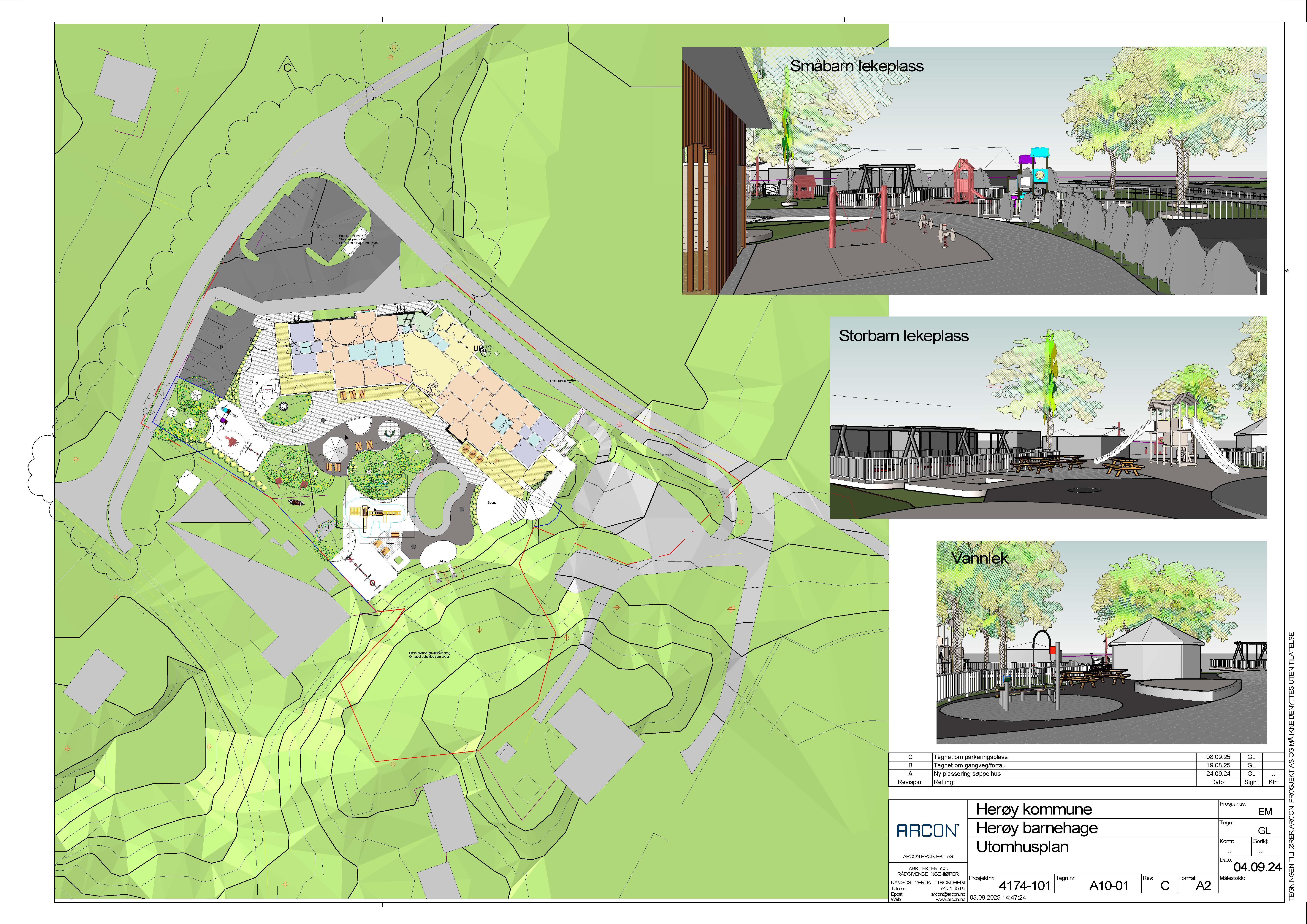 Ny Herøy barnehage - utomhusplan