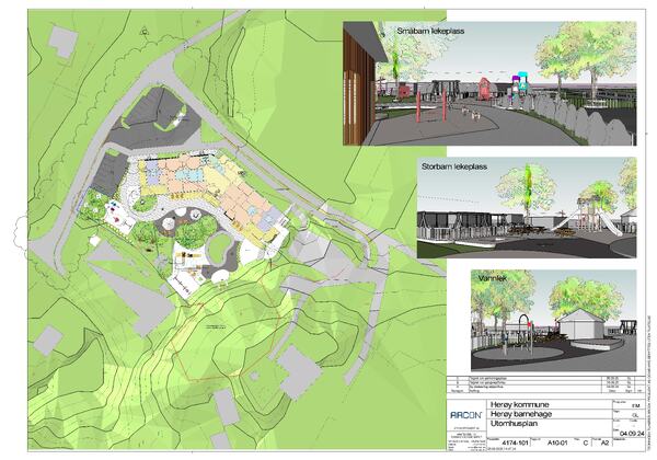 Ny Herøy barnehage - utomhusplan