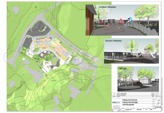 Ny Herøy barnehage - utomhusplan