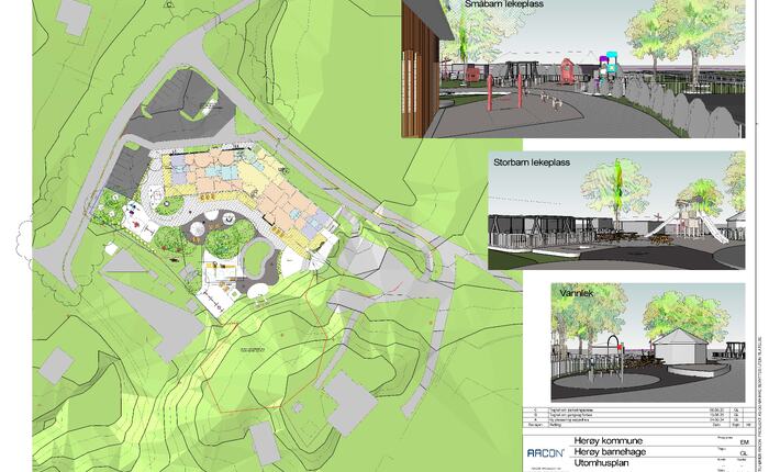 Ny Herøy barnehage - utomhusplan