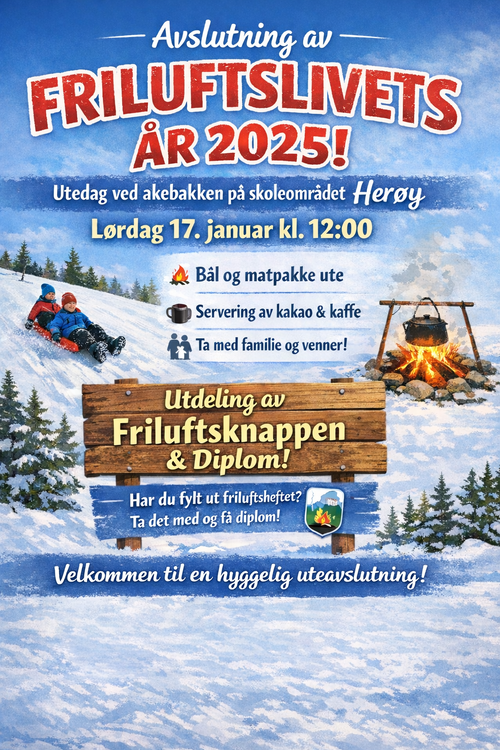 Plakat avslutning av friluftslivets år 2025