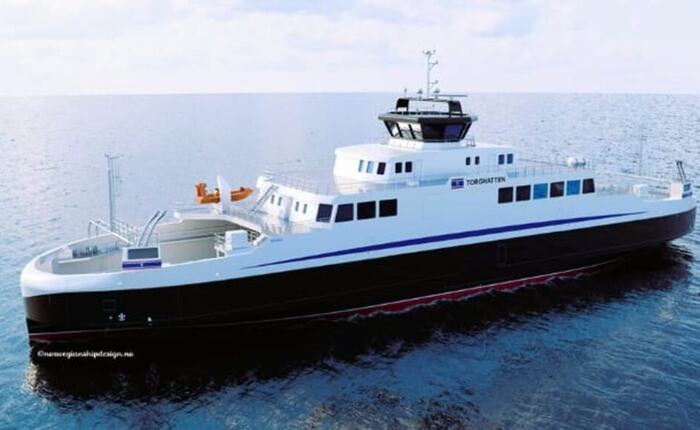 Torghatten, nybygg ferge til Alstenfjorden.