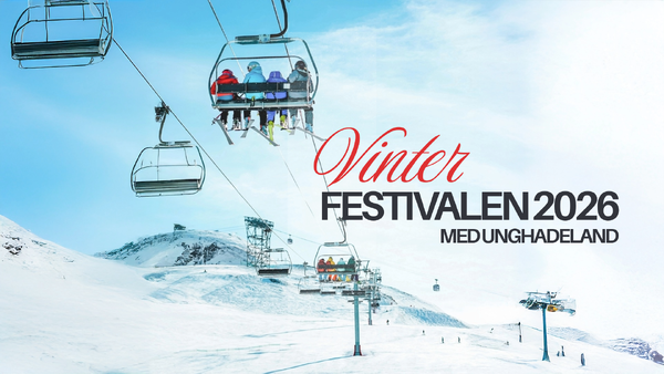 Illustrasjon av ungdom som sitter i heis i alpinbakken