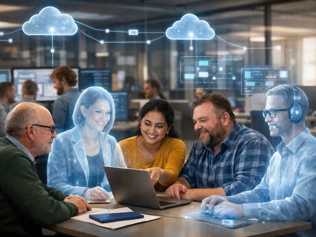 Mennesker som samhandler med KI-agenter