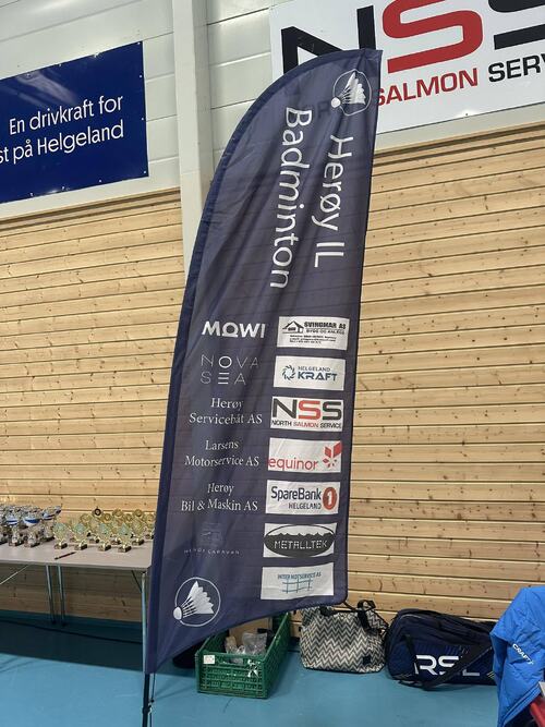 Badmintongruppa har mange gode sponsorer.