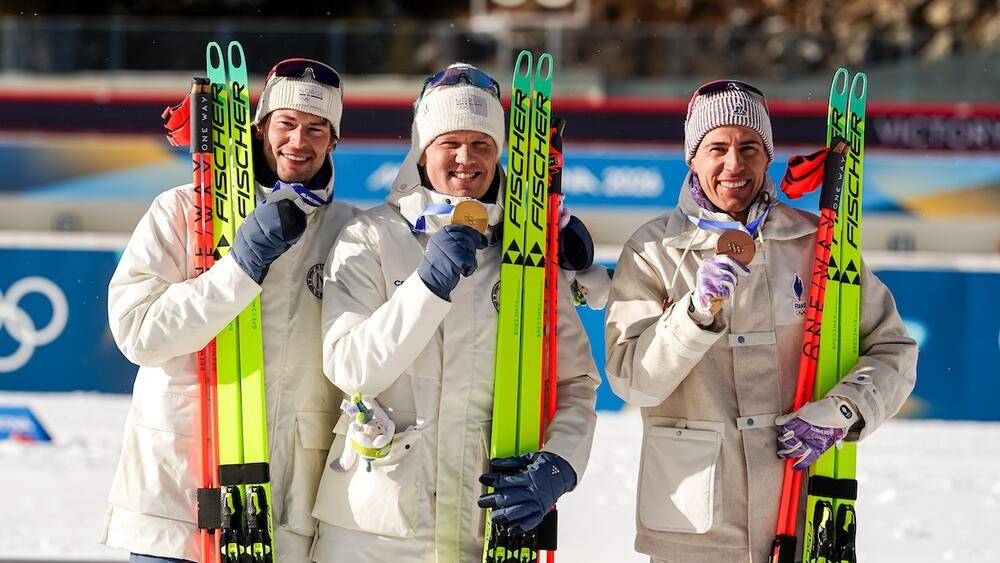 Podium biathlon mass start JO 2026