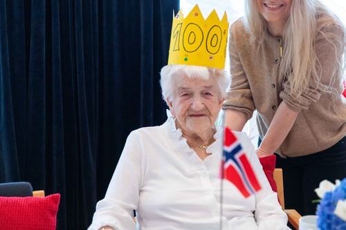 Gerd Signora Pedersen som 100-åring