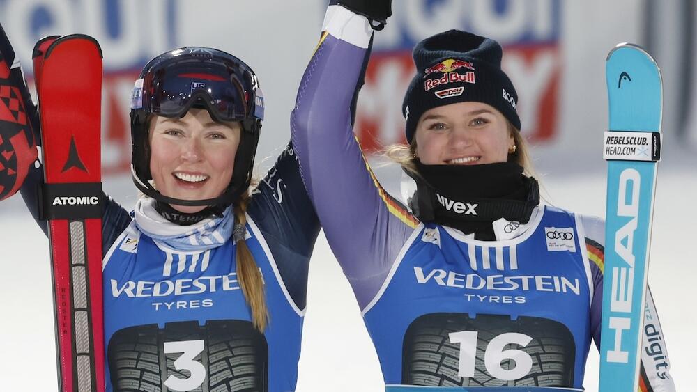 Mikaela Shiffrin et Emma Aicher